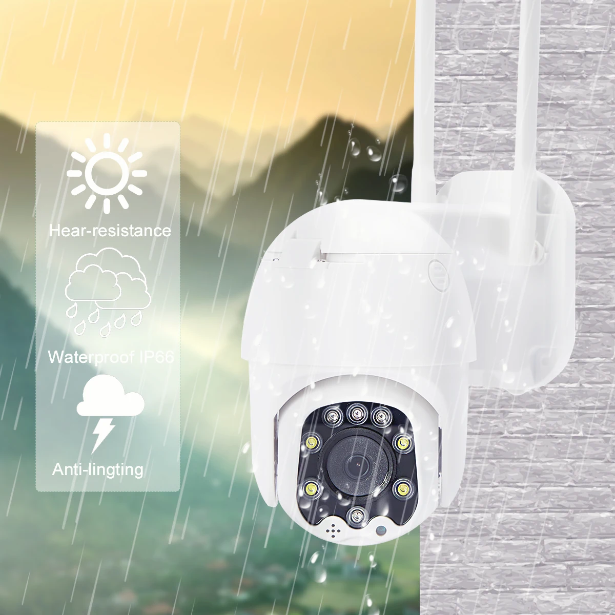 

SIM Card 4G PTZ Dome Camera 1080P HD Outdoor Wireless WIFI CCTV Security Camera Two Way Audio SD Card Slot P2P CamHi
