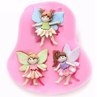 fairy angel girl silicone mould cake chocolate icing baking mold fondant tools cake decorating tools