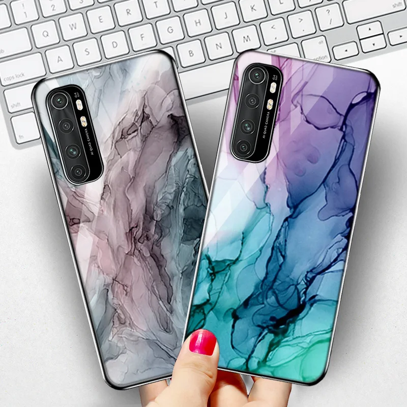 note 11 pro plus Funda de vidrio templado Mi 11T Pro para Xiaomi Redmi Note 10 Pro, funda de mármol,