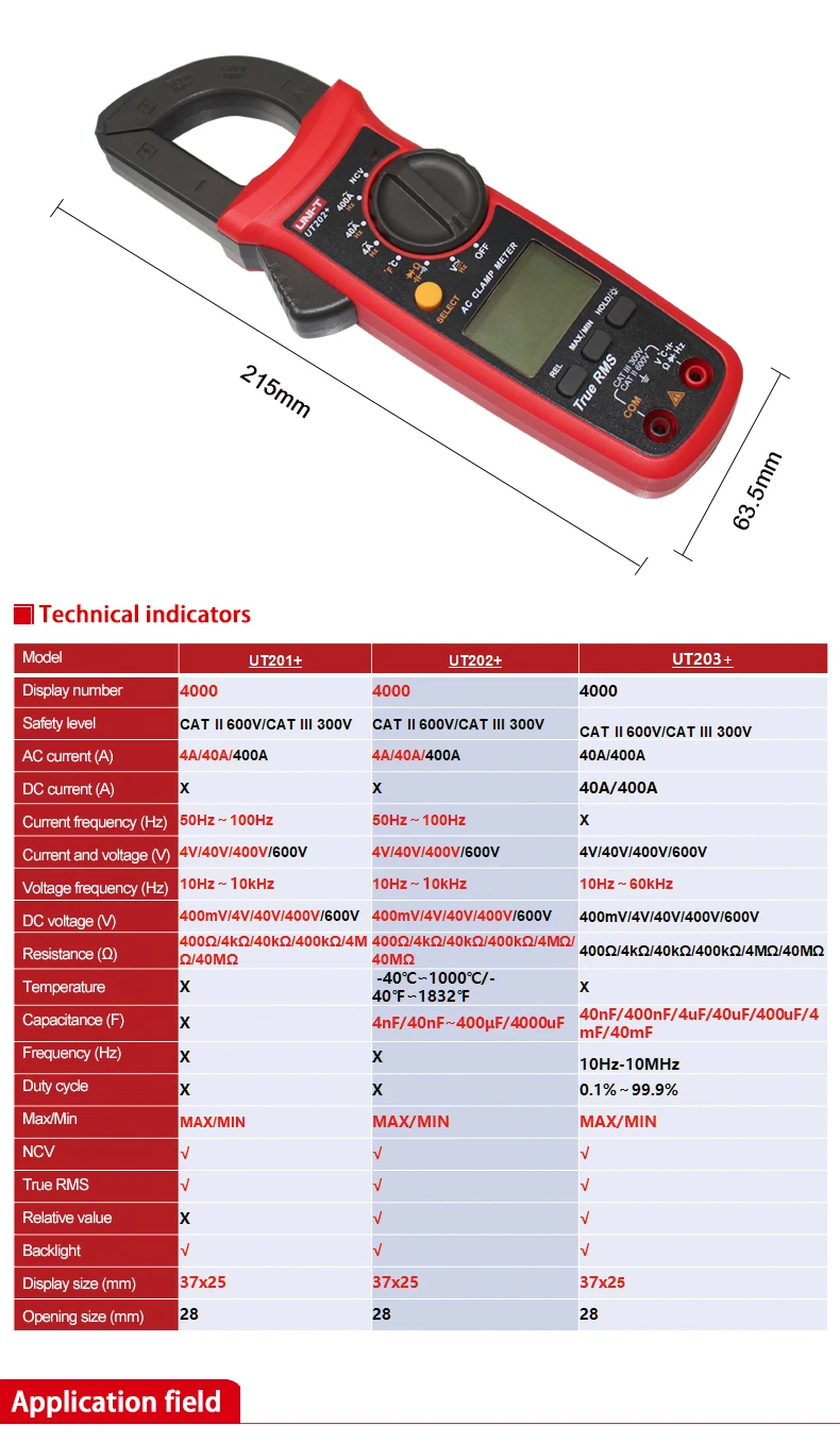 UNI T UNI-T цифровой клещи UT201+ UT202+ UT203+ AC DC ток Amperimetro тестер зажим мультиметр Сопротивление Частота
