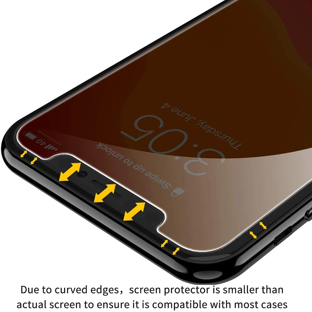 Антишпионская защита для экрана iPhone 11 Pro XR X XS Max 8 Plus 7 6 6S противошпионское