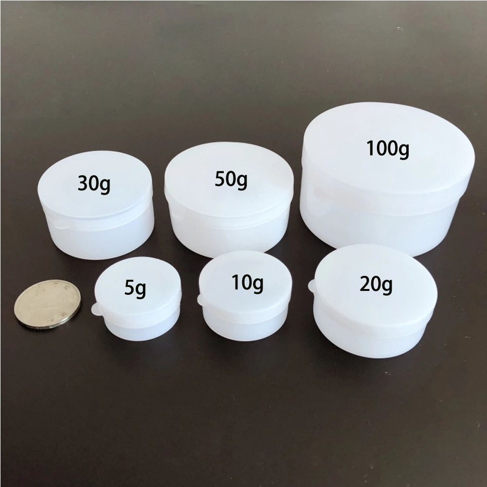 

10Pcs 5g/20g/30g/50g Face Cream Jar Cosmetic Container Empty Eyeshadow Pot Makeup Lip Balm Pot Refillable Bottles