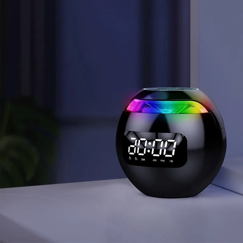 Будильник со светодиодным дисплеем умная Bluetooth-колонка FM-радио цветсветильник