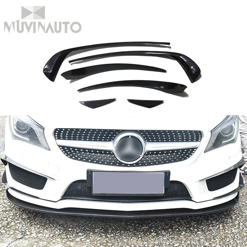 Сплиттер переднего бампера из углеродного волокна для Mercedes Benz W117 CLA klase 250 260 CLA45 AMG