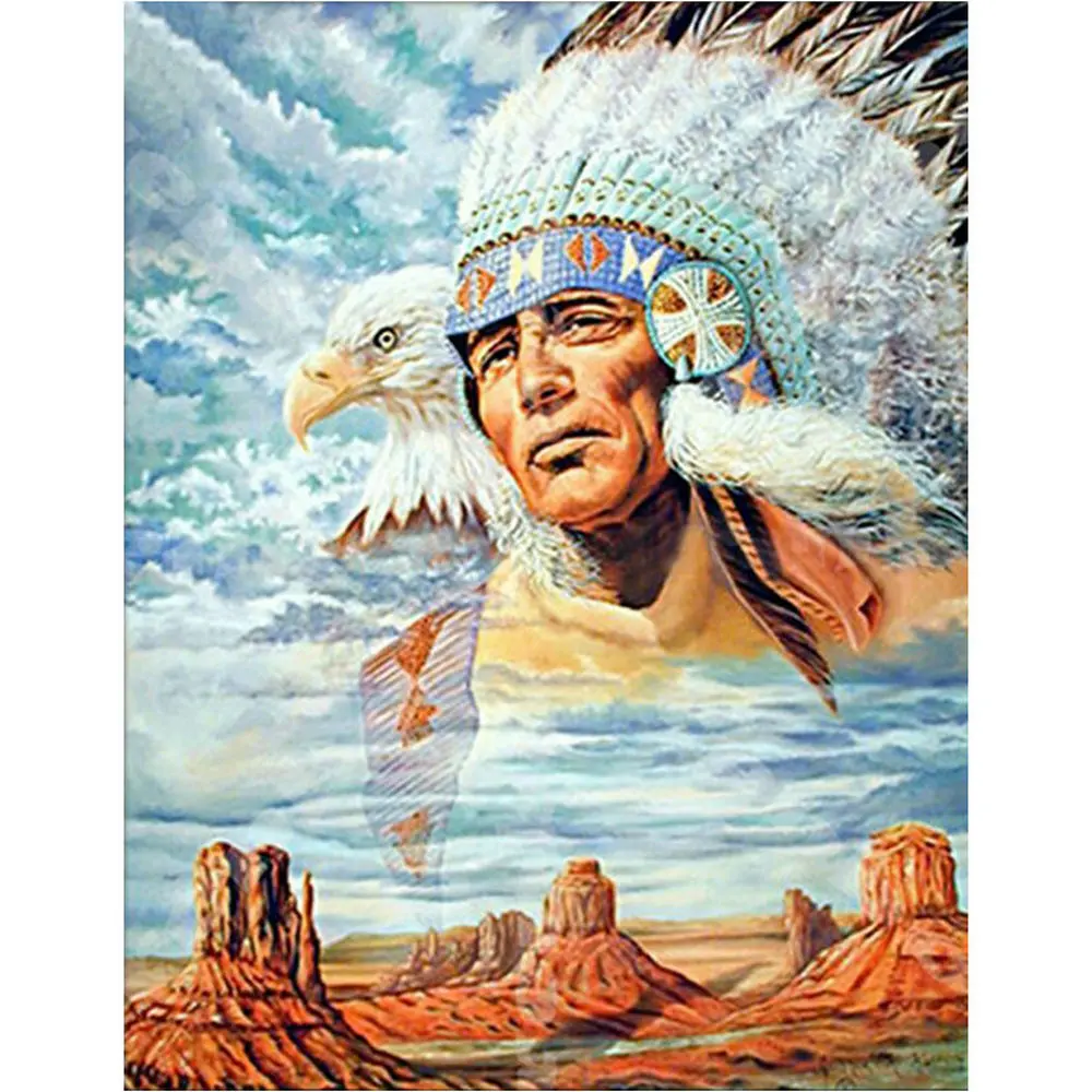 Стразы 5D алмазная живопись вышивка крестиком с орлом сделай сам индийский глаз