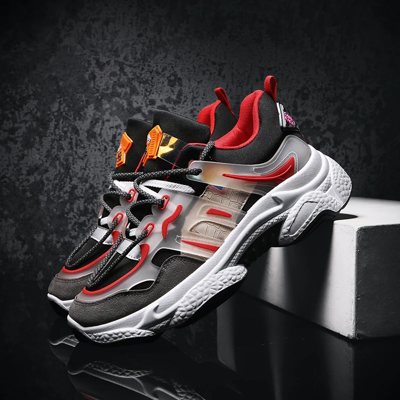 Мужские кроссовки на платформе дышащие для тренировок с вулканизированной