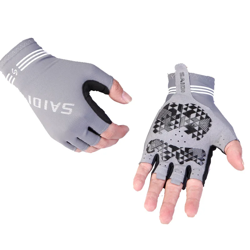 Летние спортивные перчатки для фитнеса на полпальца езды велосипеде тяжелая
