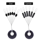 60 шт., 10 групп, высококачественные черные резиновые пробки для лески 2,5-5 #, аксессуары для ловли карпа