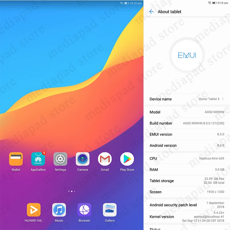 Huawei MediaPad T5 10 1 дюймовый планшетный ПК Kirin 659 Восьмиядерный 1080p Full HD новый