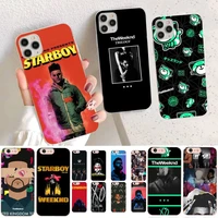 yndfcmb new the weeknd starboy pop singer phone case for iphone 11 12 pro xs max 8 7 6 6s plus x 5s se 2020 xr case