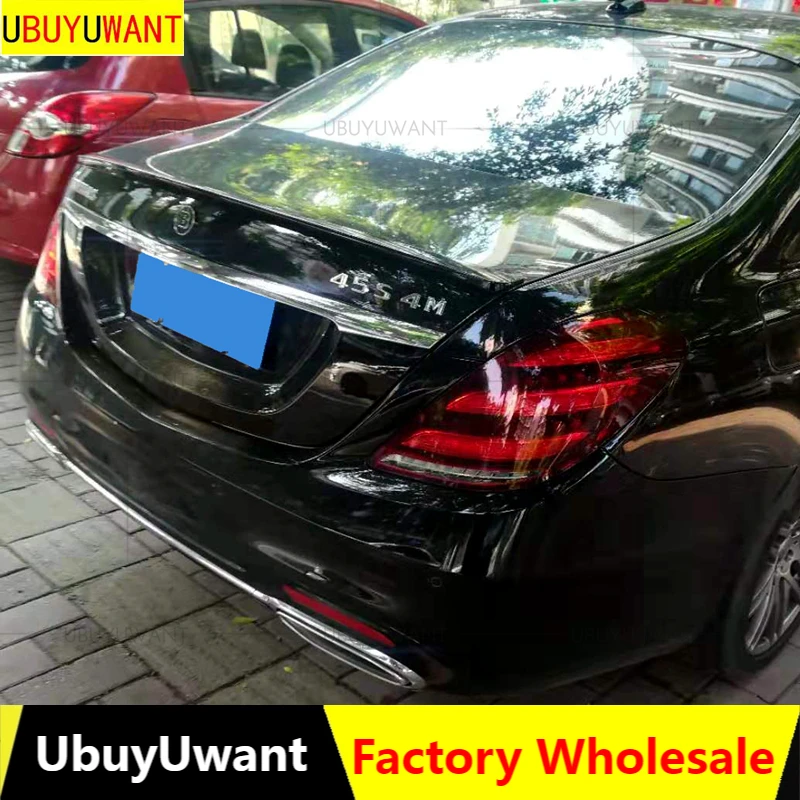 Задний спойлер багажника для Mercedes-Benz S серии W222 2016-2020 ABS-пластик цвет украшение в