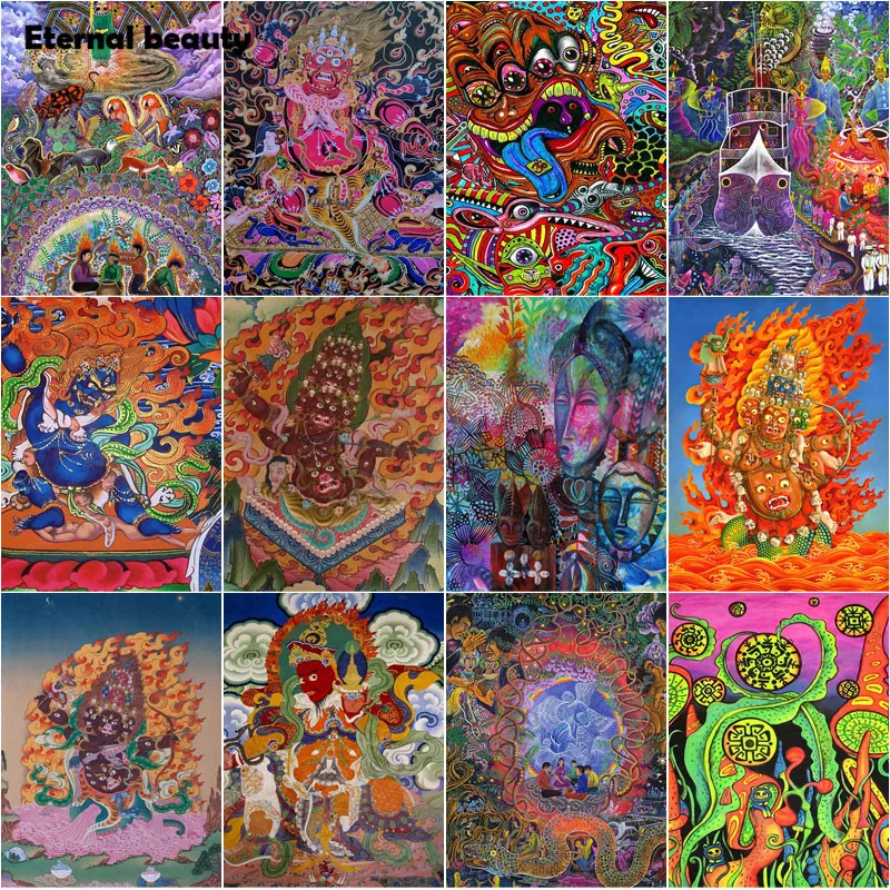 

Алмазная живопись, наборы для вышивки крестиком, абстрактная регги, зомби, Бог богатства 5D, «сделай сам», алмазная вышивка, рукоделие, домашний декор