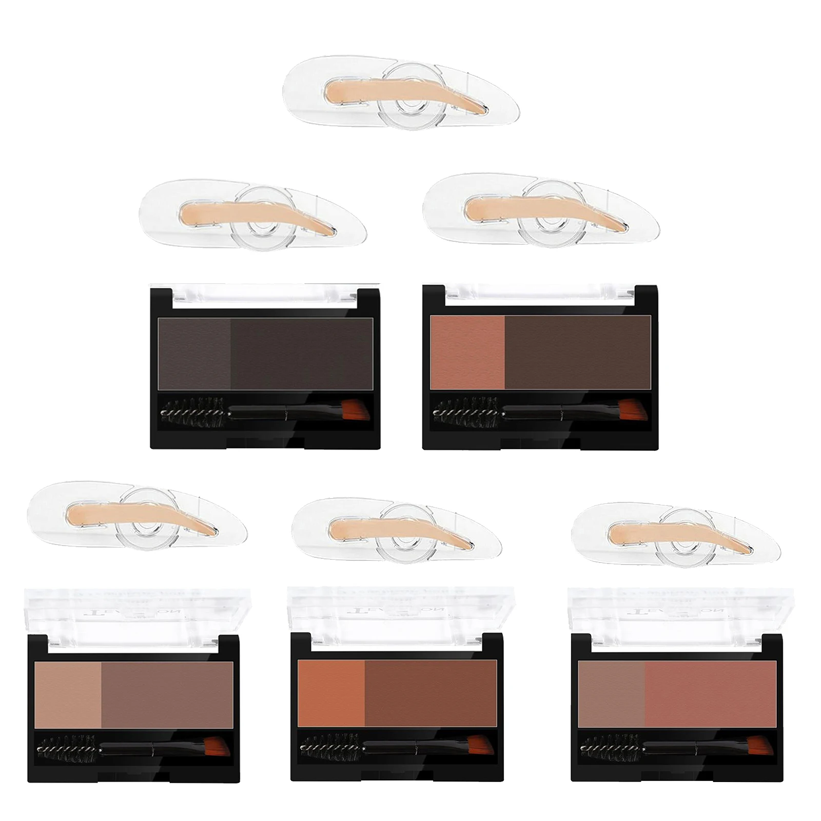 

Adjustable Instant Eyebrow Stamp Powder Long Lasting Beauty Kit Smudge proof