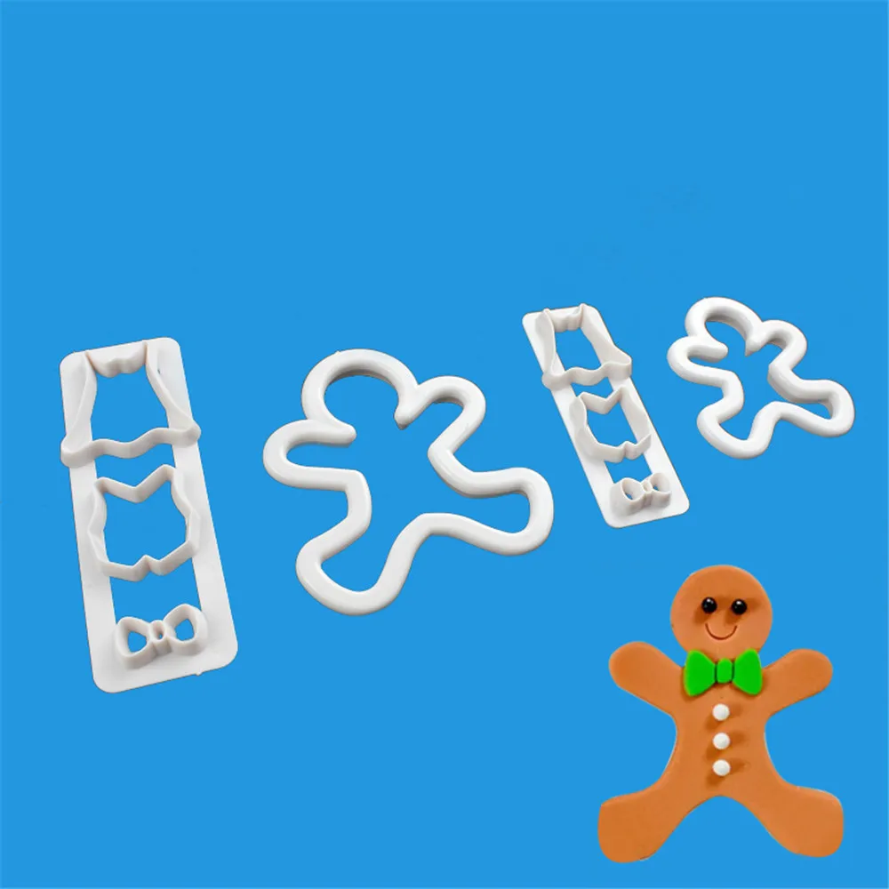 

Gingerbread Man Style Christmas Silicone Mold Fondant Cake Mould Chocolate Candy Cake Decorating Gumpaste Tools