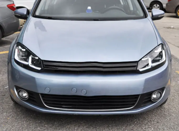 2 шт. автомобильный стиль светодиодный фары для Volkswagen Golf 6 09-13 для Golf 6 Головной фонарь светодиодный DRL Объектив двойной луч H7 HID Xenon bi xenon le
