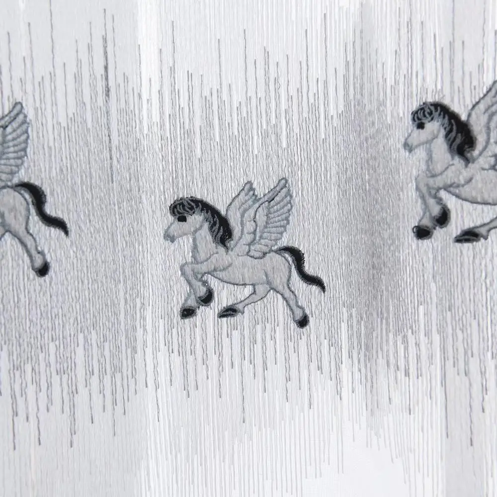 Шторы с вышивкой в виде милой лошади для детской комнаты Детская нежная школьная