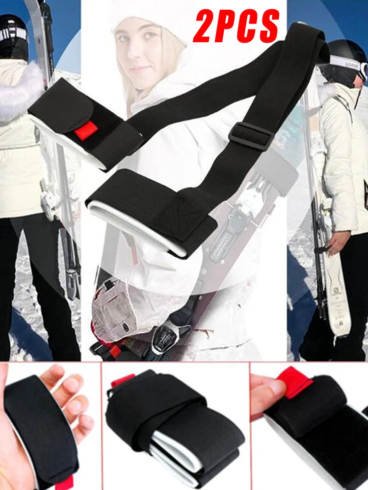 

Нейлоновые регулируемые сумки для катания на лыжах, портативная Наплечная переноска для катания на лыжах, ремни для рук, защитные ремни на л...