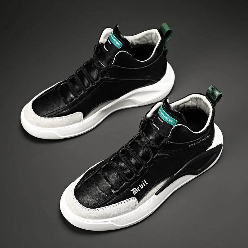 

Men Athletic Shoes Mens Walking Shoes Men's Sports High Top Sneakers Chunky White Trainers 2020 Zapatos Casuales Para Hombre