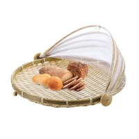 fruit basket round dustpan bamboo basket fruit food tray vegetable cover bamboo products sieve indoor outdoor household items