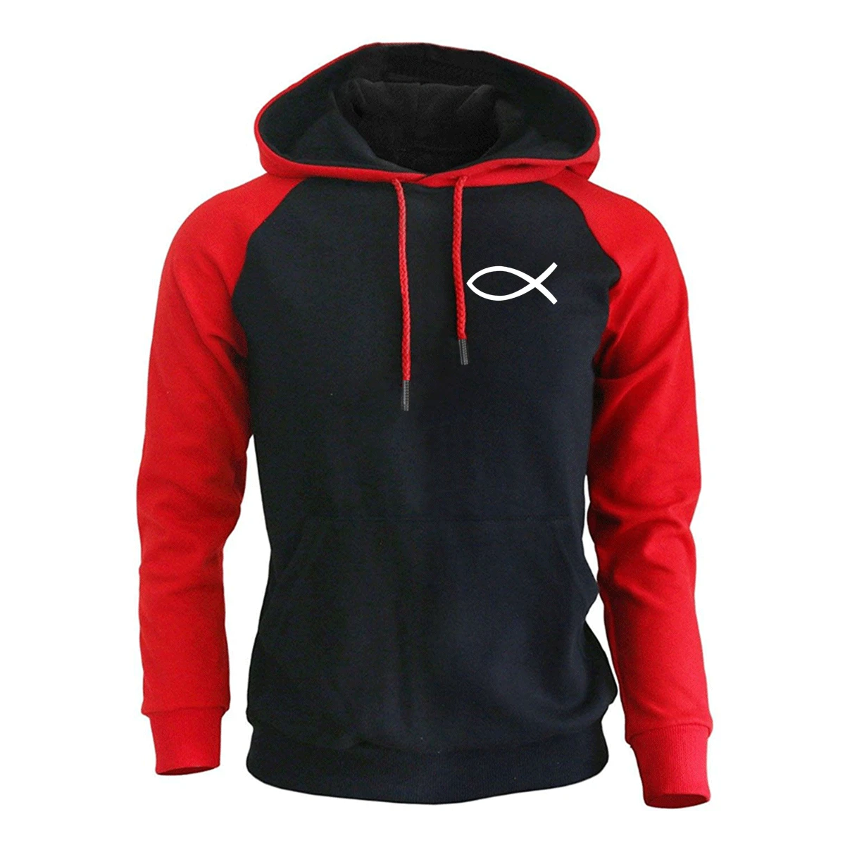 Иисус рыбы простой напечатаны кофты человек реглан толстовки 2020 Новинка худи