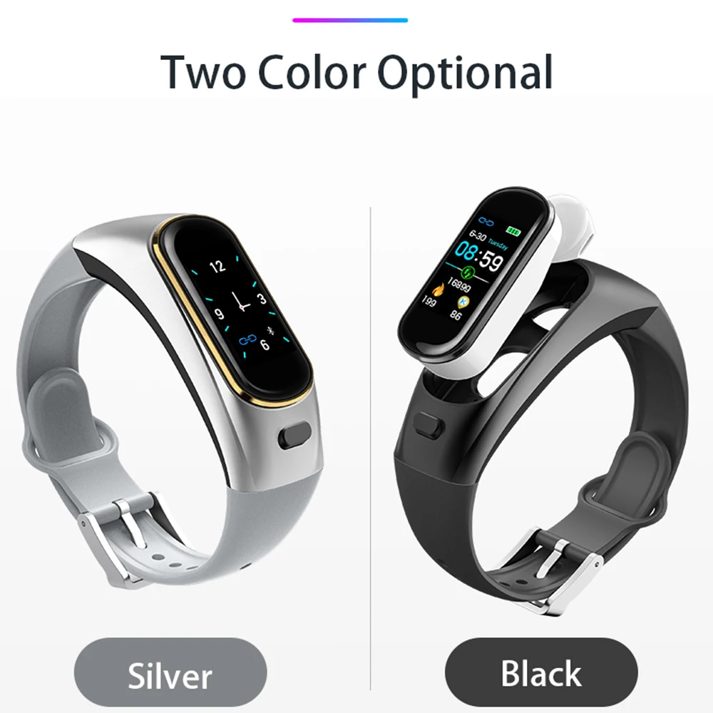 Умный Браслет H109 Talkband, Беспроводная Bluetooth гарнитура для звонков, для телефона huawei, samsung, с монитором сердечного ритма, Talk Band PK B5