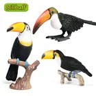 Моделирование Птицы фигурки животных реалистичный Тукан попугай фигурки коллекции моделей обучающие игрушки для детей подарок