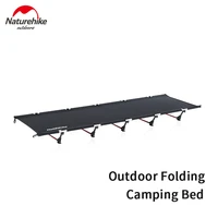 naturehike outdoor folding camping bed breathable nylon bed 150kg bearing camping portable folding noon break travel