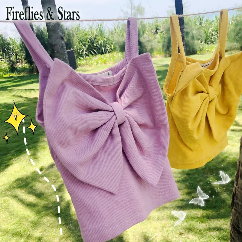 Летний жилет для девочек Детская футболка на бретелях топы без рукавов детей