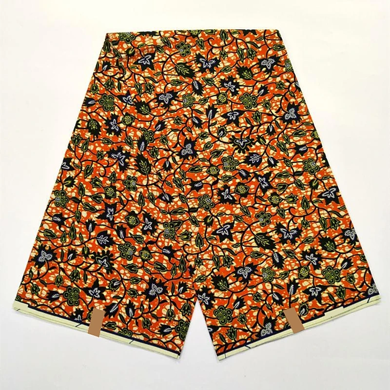 

High Quality 100%Cotton Wax Fabric Real African Wax Prints Fabrics 6Yards/Piece Soft Breathable For Wedding Dress VL13-99