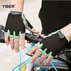 Перчатки с нескользящим покрытием для мужчин и женщин, дышащие амортизирующие митенки, защита от пота, для велоспорта, фитнеса, тренажерного зала