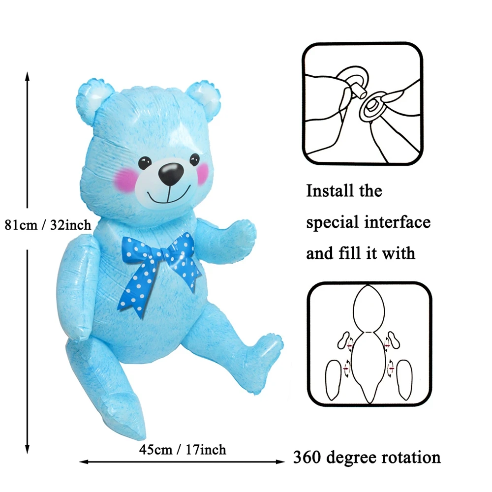 Медвежонок фольги воздушный шар детский душ Свадебные украшения его мальчик