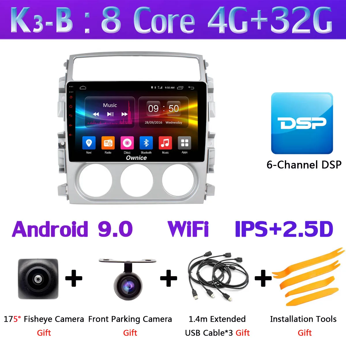 K3-B " 360 ° панорамный автомобильный dvd-плеер на основе Android для Suzuki Liana 2005-2013 автомобильный Радио gps Мультимедиа DSP Carplay Android Авто 4G LTE - Цвет: K3-B