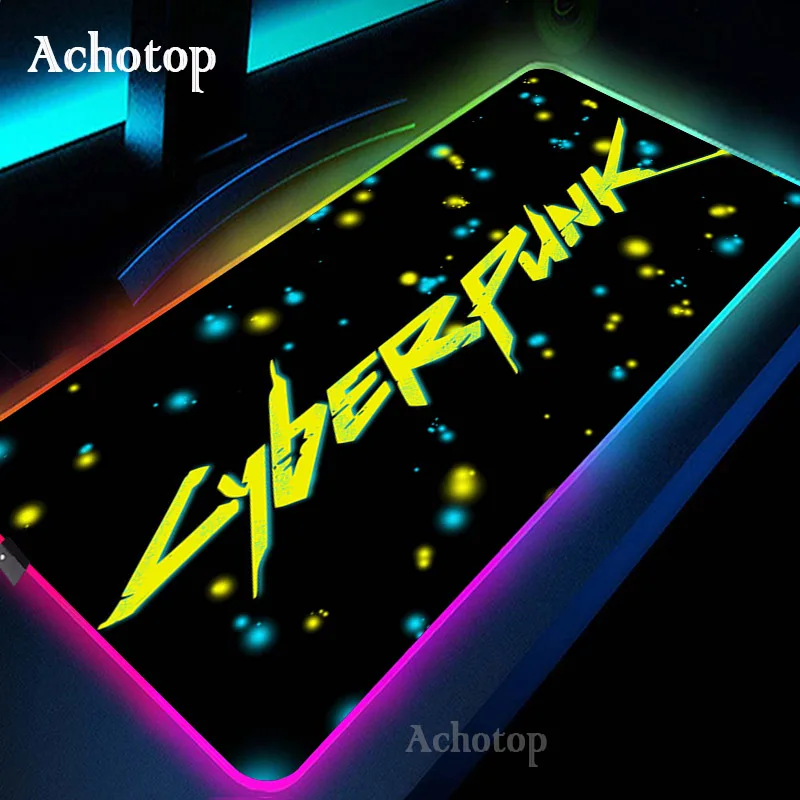 

30*80CM RGB Mouse Pad Gaming Computer Mousepad Cyber RGB Backlit Large Mousepad for Desk Pad Keyboard LED Mice Mat For Bears PC