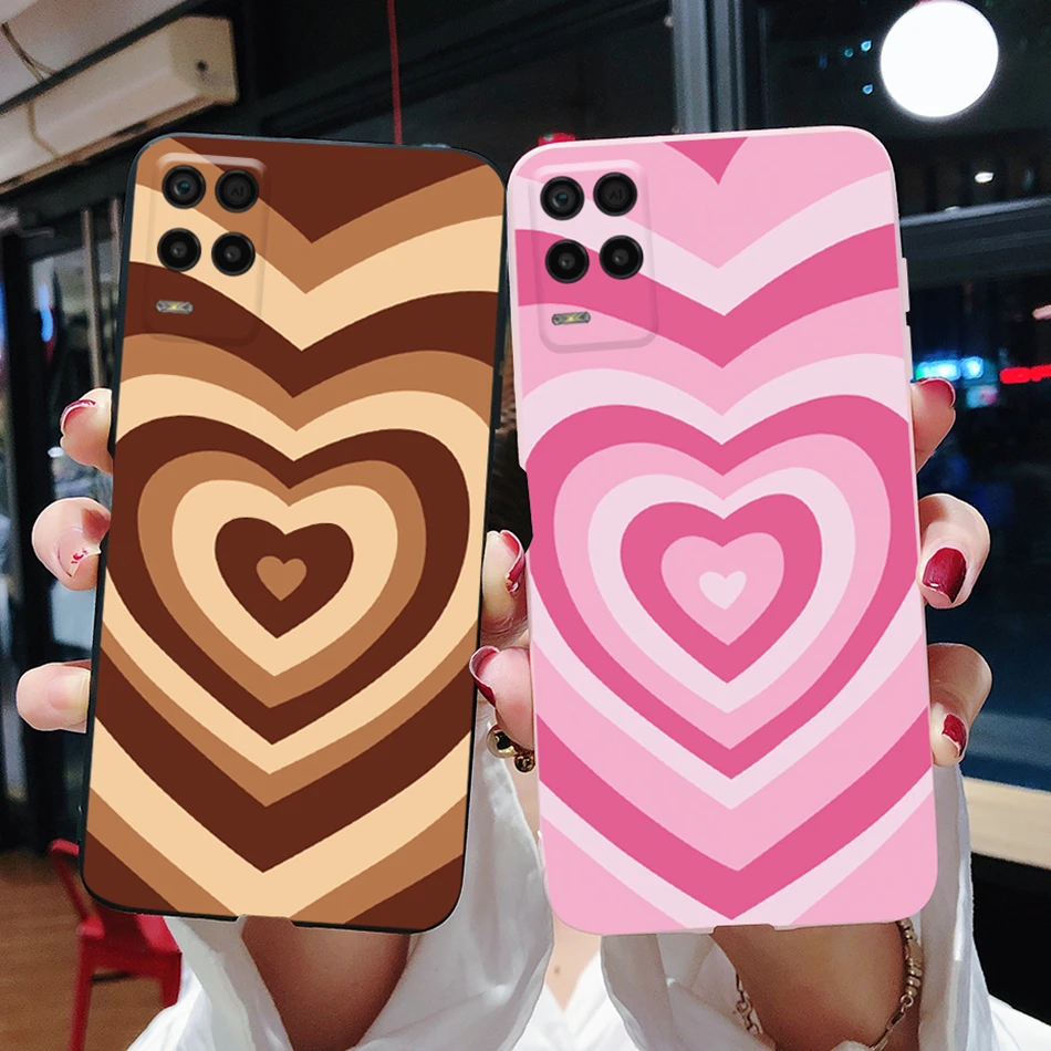 for realme narzo 30 5g case soft silicon cute cartoon heart back coque phone cover for oppo realme 8 pro realme8 narzo30 5g case free global shipping
