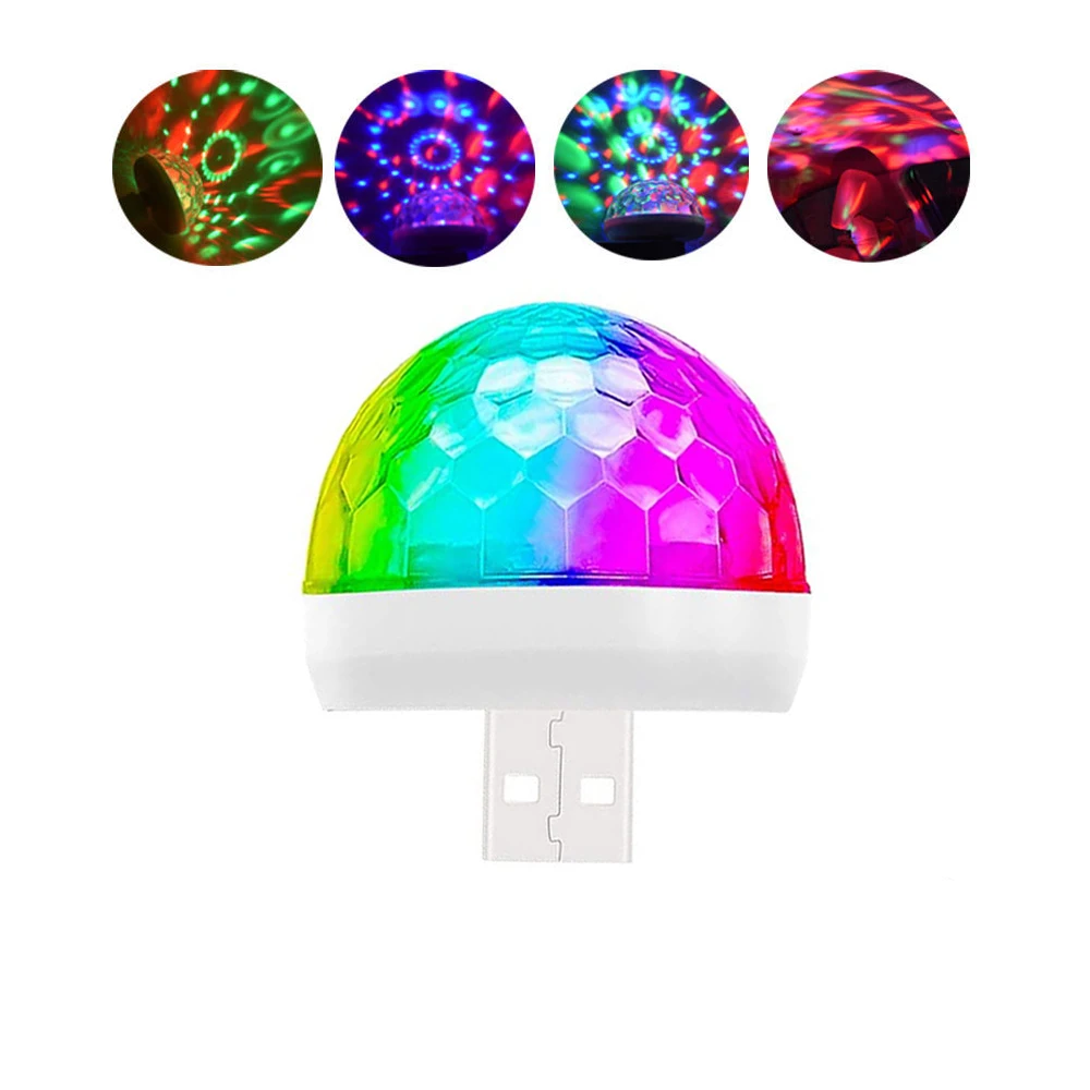 Миниатюрный RGB-светильник USB для диджея автомобильная лампа цветной музыкальный
