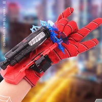 marvel spiderman figure toy kids plastic cosplay glove launcher set hero launcher wrist toy set funny toys boy childrens gift