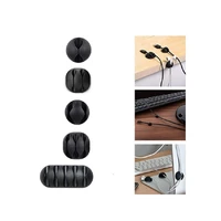 New USB Cable Organizer Wire Winder Earphone Holder Cord Clip Office Desktop Phone Cables Silicone Tie Fixer Wire Management 1PC