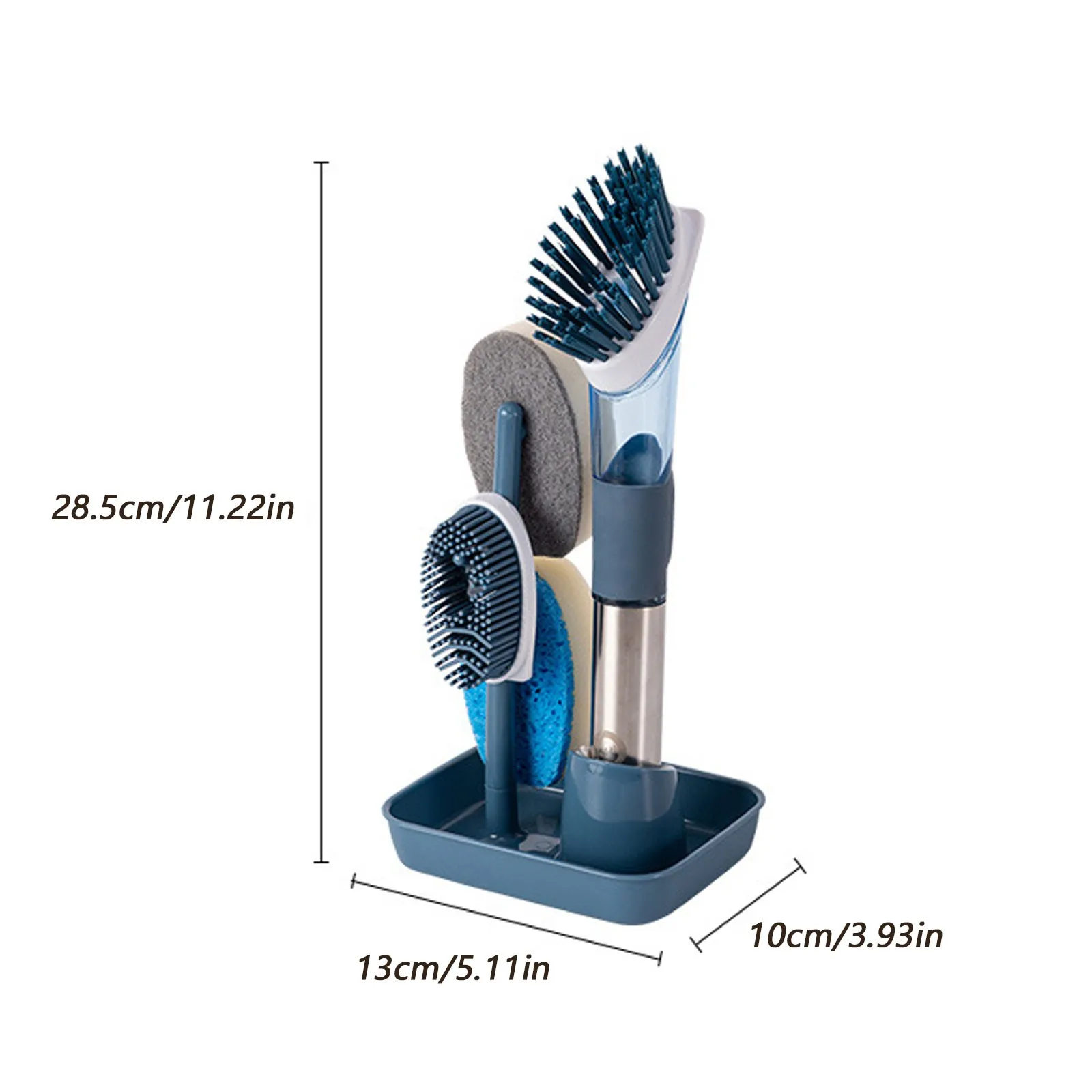 

Dishwashing Cleaning Brush Soap Dispenser Brush Pot Cleaning Tool Pan Household Kitchen Descaling Oily Pot Washing Brush Cleaner