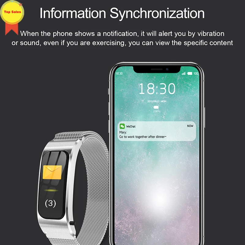 2019 Новый умный Браслет 0 96 ''ЖК экран монитор сердечного ритма во время сна