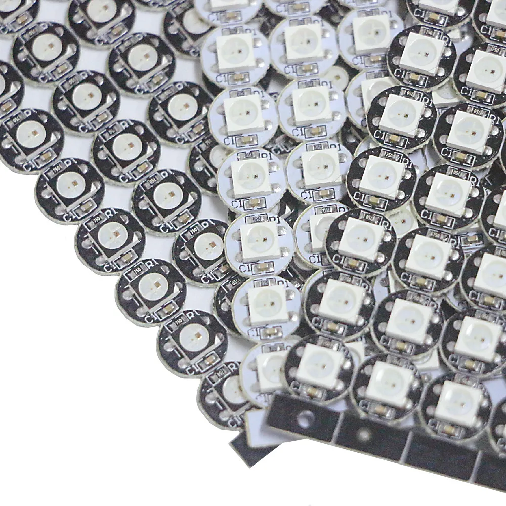 10 ~ 1000 шт. WS2812B светодиодный индивидуально адресуемых WS2811 IC RGB белый/черный 2812B