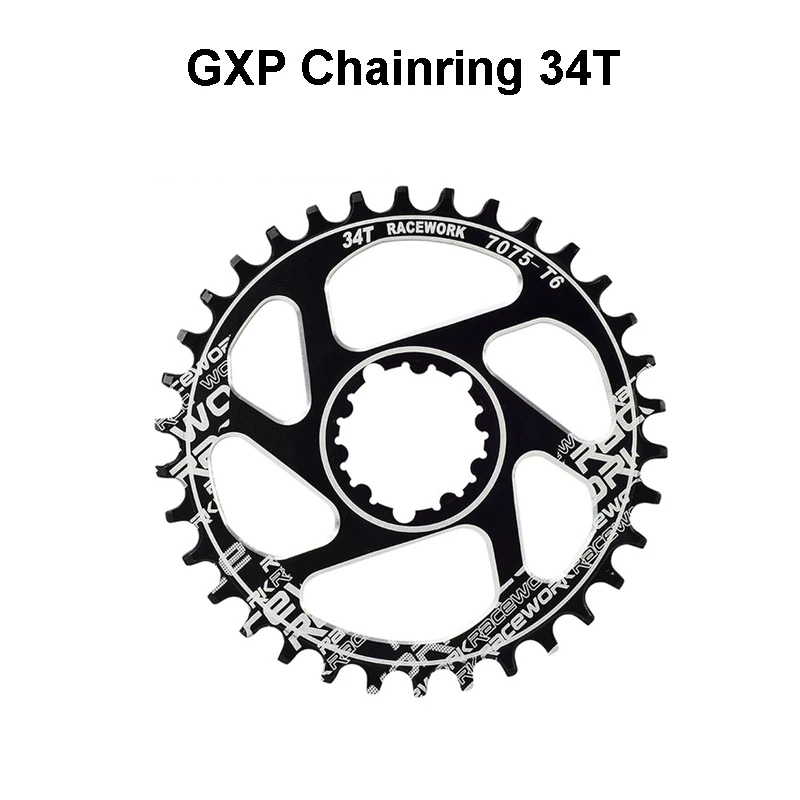 GXP Chainring 34T RACEWORK система велосипеда 170 мм MTB GXP шатун с цепным кольцом 32T 34T 36T 38T w/Нижний Кронштейн для SRAM XX1 XO1 X1 GX XO X9 - Цвет: GXP Chainring 34T