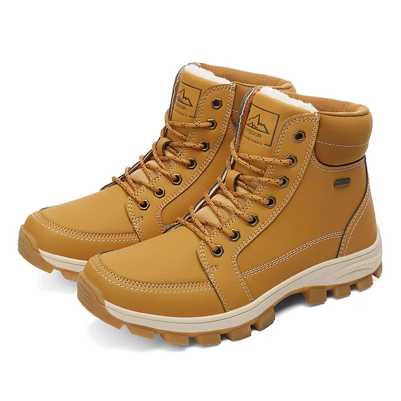 2019 Big Size 39-45 Winter Mens Boots Men Casual Fahsion Snow Ankle Leather For Shoes %A9718 | Обувь