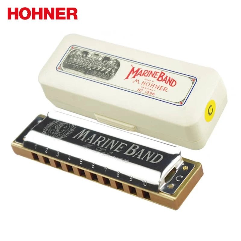 Классическая гармоника Hohner Marine Band 1896 10 отверстий 20 тонов диатонический ротовой