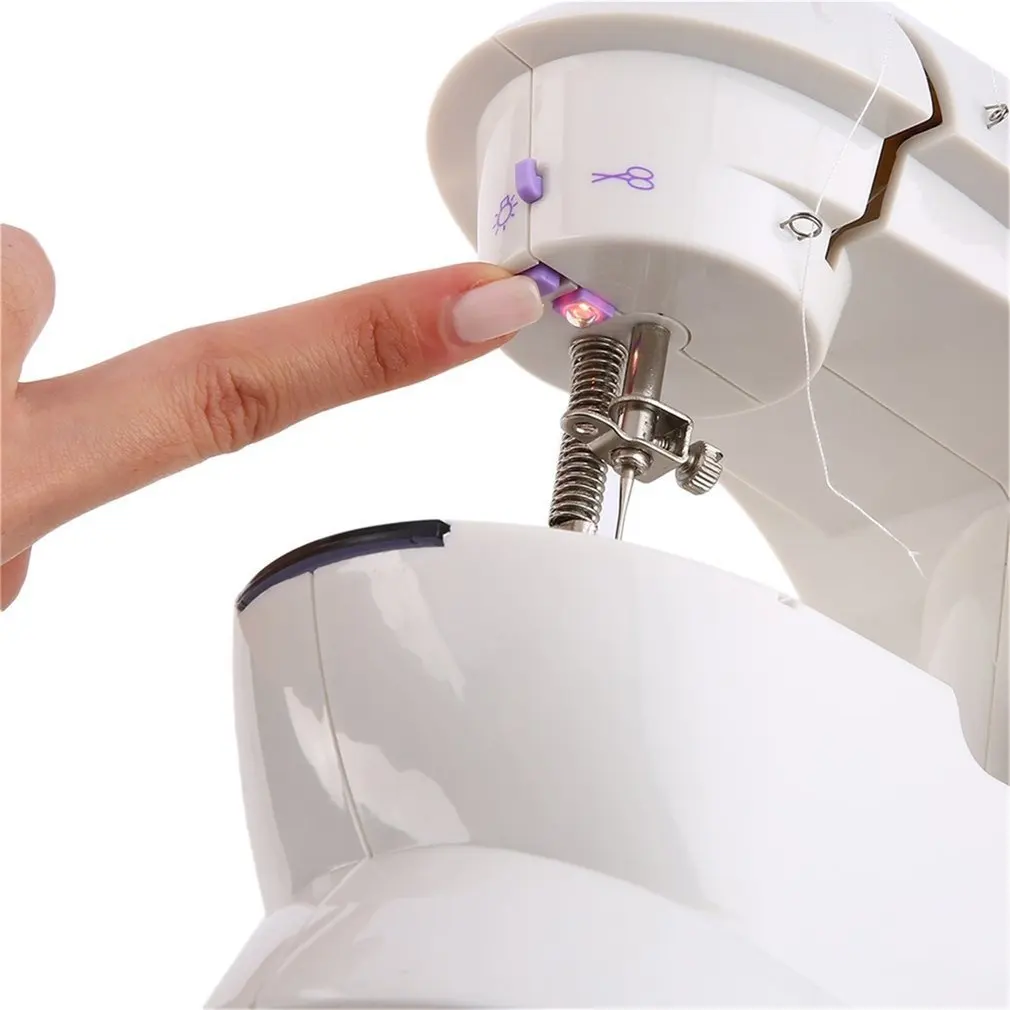 Portable Household Mini Sewing Machine Electric Crafting Mending 2-Speed Double Thread with Light Foot Pedal EU Plug | Дом и сад