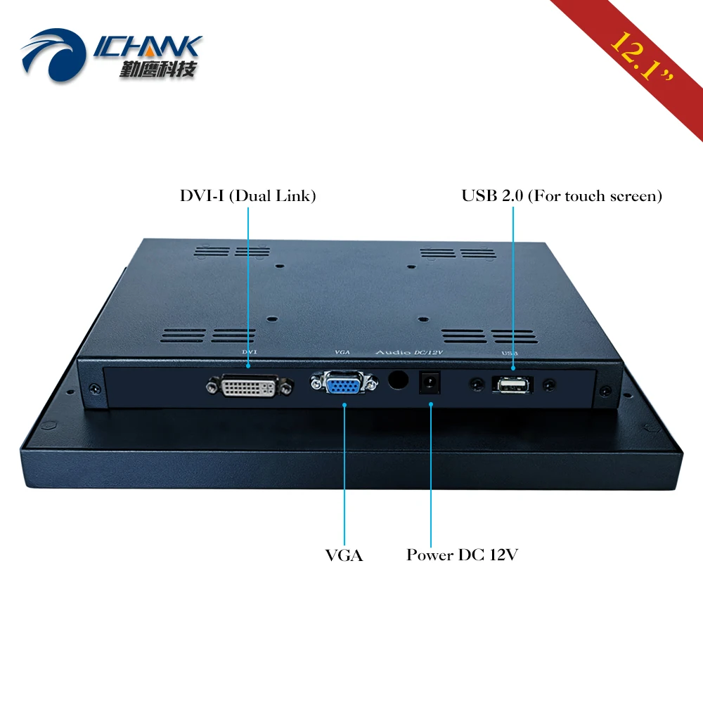 ZB120TC-DUV1/12 1 "дюймов 800x600 4:3 DVI VGA USB металлический чехол настенный промышленный