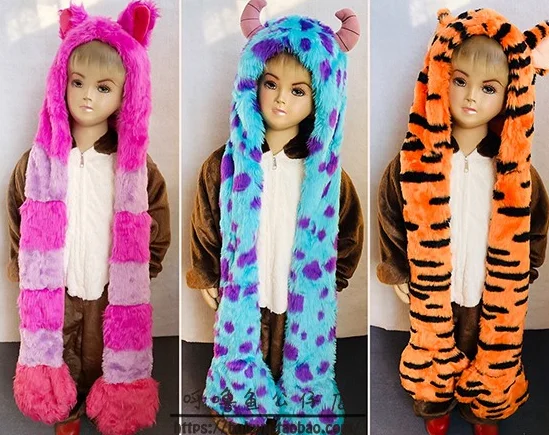 Новый Алиса в стране чудес кота Салли тигр плюшевые куклы игрушка плюшевая шляпа