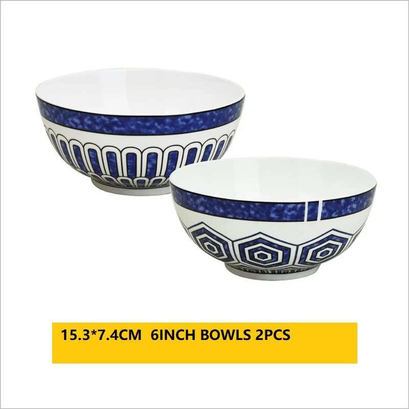 Столовые тарелки столовые приборы высококачественный набор тарелок синий