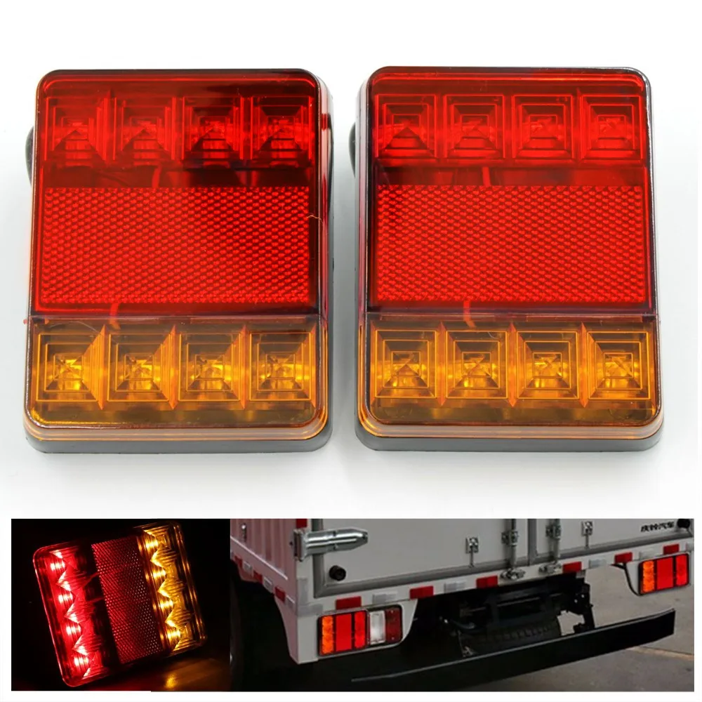 2 шт. 8 светодиодов задние фонари для автомобиля предупреждающие лампы