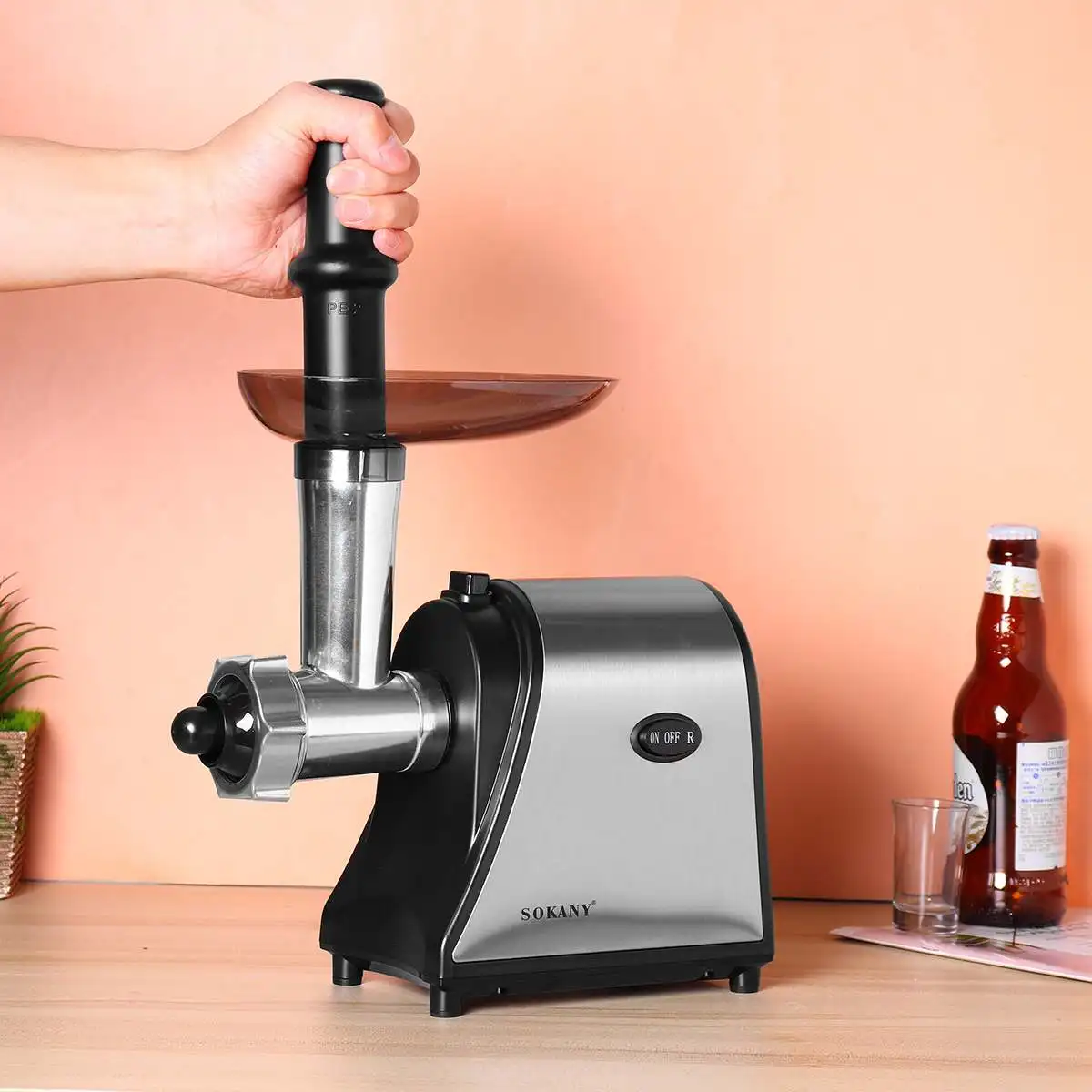 

1500W Electric Meat Grinder Blender Mincer Mixer Stainless Steel Powerful Kitchen Food Chopper Sausage Meat Grinders Processor