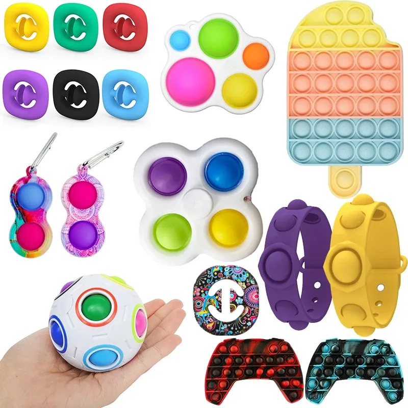 5-20 Pcs Fidget Toys Pack Mystery Box Surprise Anti Stress Set Relief Antistress Sit For Children Adults Blind | Игрушки и хобби